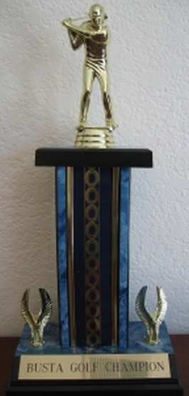 The Rule 20-6 Golf Pool Tournament #5 trophy.