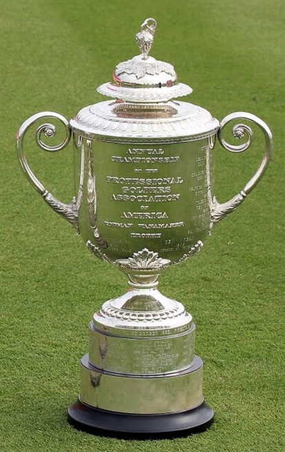 The Rule 20-6 Golf Pool PGA Championship trophy.